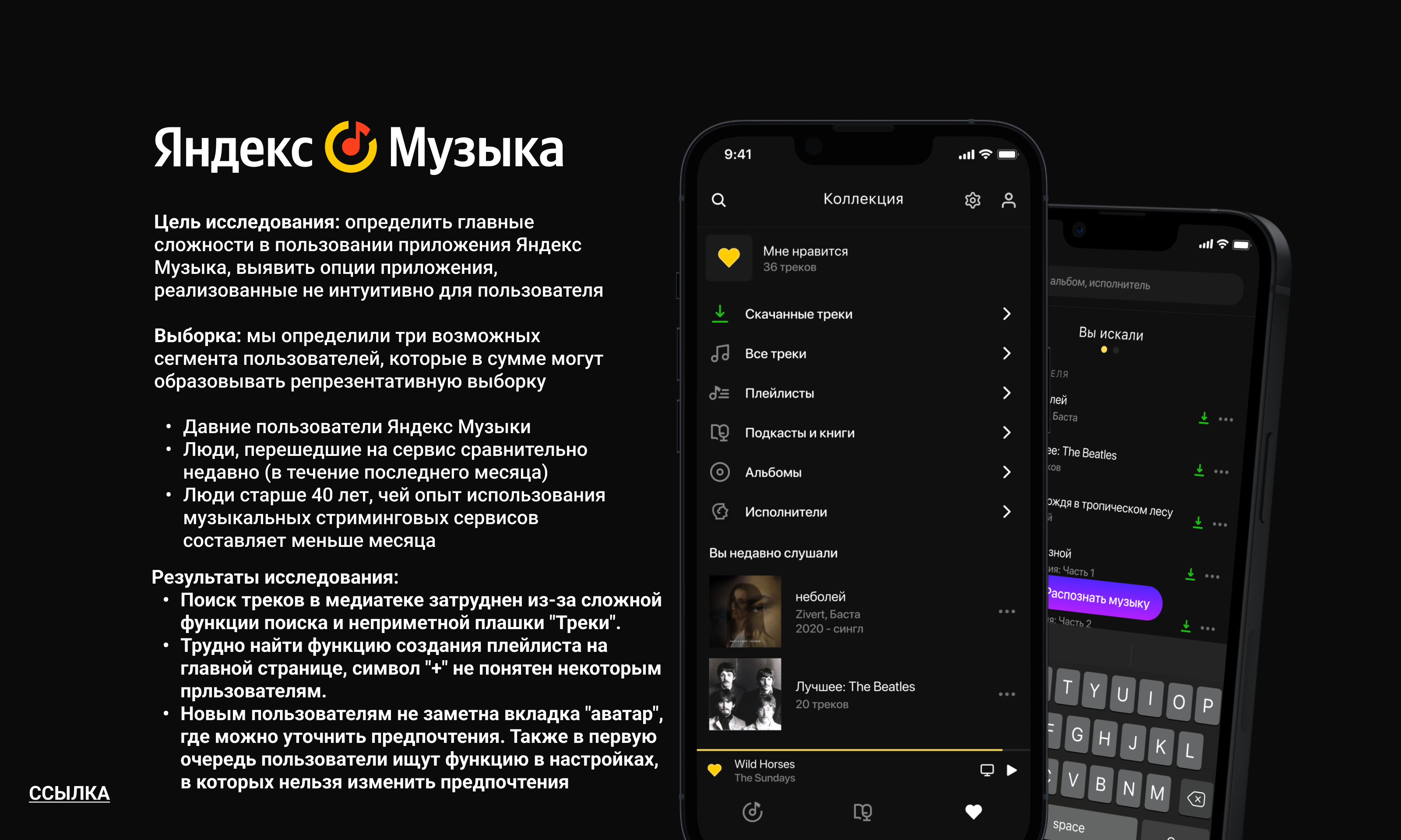 Хашба Елизавета: UX-исследование Яндекс Музыки — цель, выборка, результаты + скриншоты