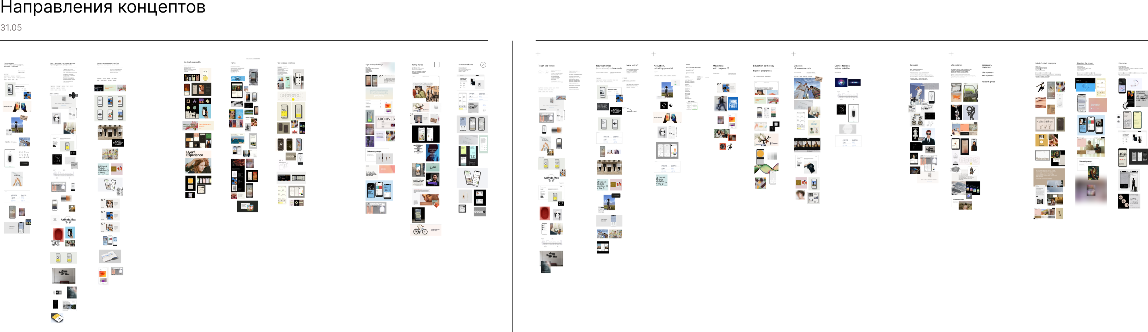 14 концептуальных направлений Osme — обзор всех направлений в сетке