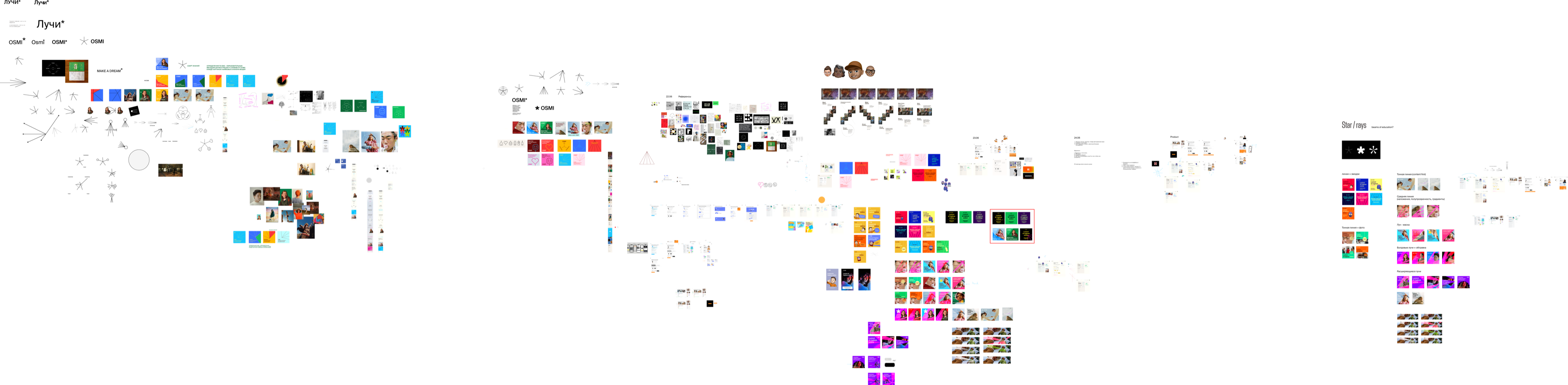 Концепт Luchi — лучи, цветовые эксперименты, геометрические паттерны